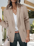 Beige Damen Bürojacke | klassische Blazerjacke mit Knopf